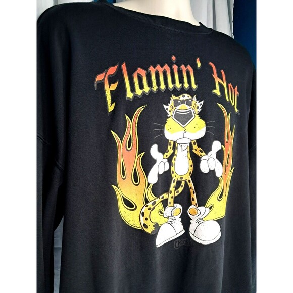 Cheetos Flamin’ Hot Sweatshirt Mad Engine Mens Large Black - Picture 2 of 13